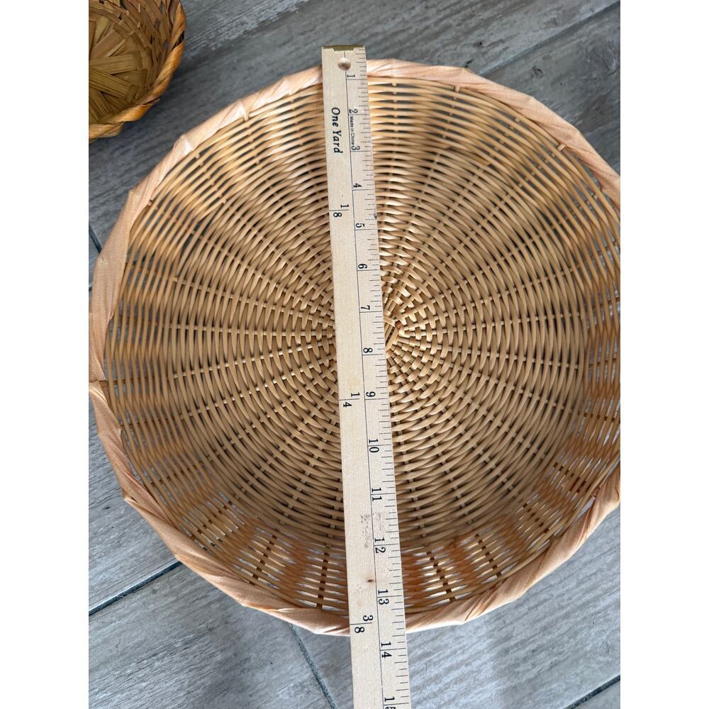 Vintage Woven Boho Wall Basket Set 5 Pcs - Picture 7 of 7